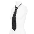 DEVIL FASHION Women's Punk Skull Ripped Tie