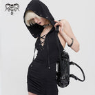 DEVIL FASHION Women's Punk Skull Rivets Faux Leather Bag