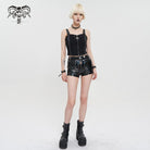 DEVIL FASHION Women's Punk Star Zipper Buckle Bustier