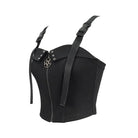 DEVIL FASHION Women's Punk Star Zipper Buckle Bustier