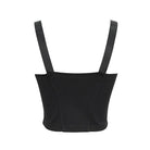 DEVIL FASHION Women's Punk Star Zipper Buckle Bustier