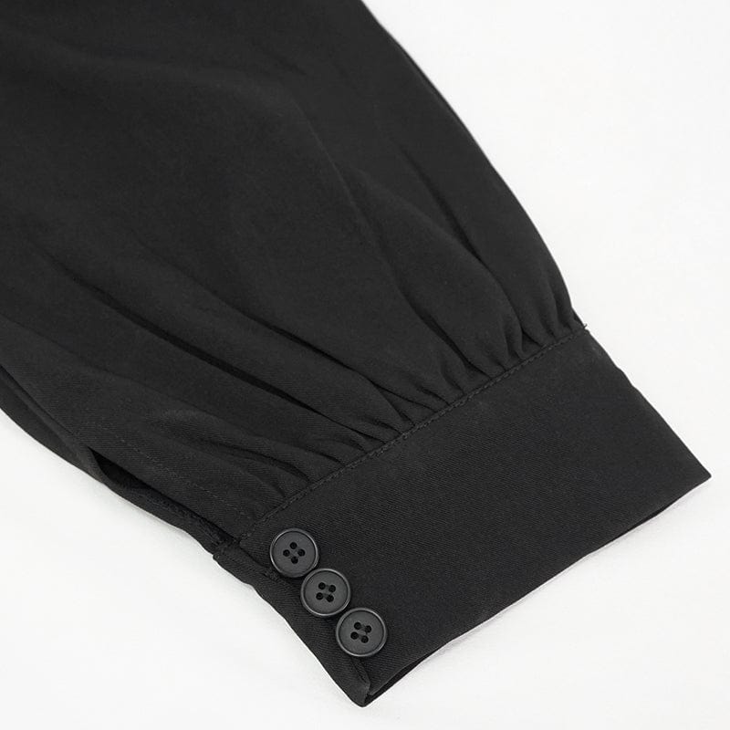 DEVIL FASHION Women's Punk Strappy Big-pocket Jogger Pants