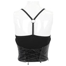 DEVIL FASHION Damen Punk Strappy Splice Tank Top