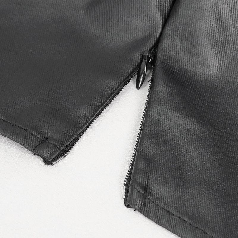 DEVIL FASHION Damen Punk Strappy Splice Tank Top