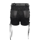 DEVIL FASHION Women's Punk Strappy Tie-dyed Buckle Shorts