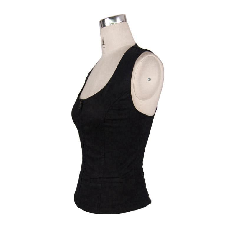 Women's Punk Vest With Two Pocket