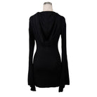 Women's Short Goth Dress With Trumpet Sleeve