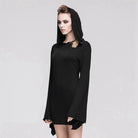 Women's Short Goth Dress With Trumpet Sleeve