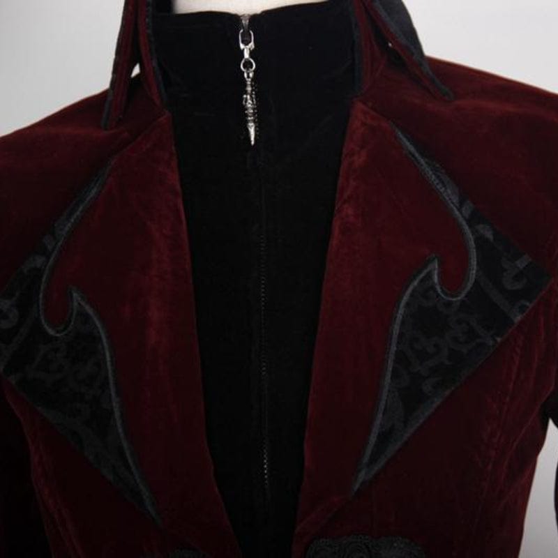 DEVIL FASHION Women's Three Button Vintage Goth Coat