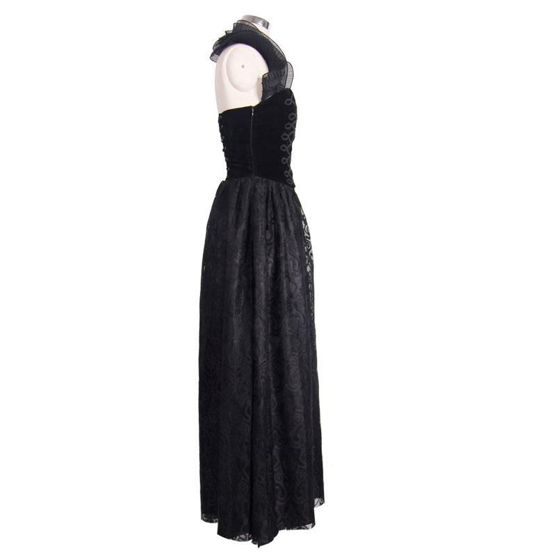 Women's Vintage Goth Long Lace Gown