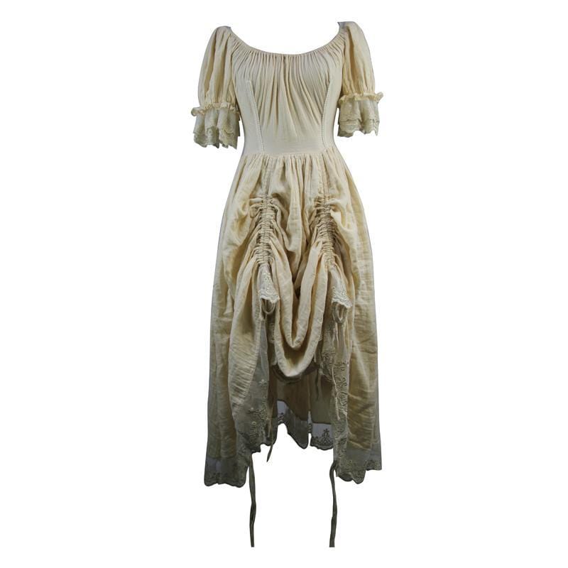 DEVIL FASHION Women's Vintage Goth Short Sleeved Dress