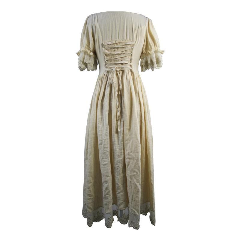 DEVIL FASHION Women's Vintage Goth Short Sleeved Dress