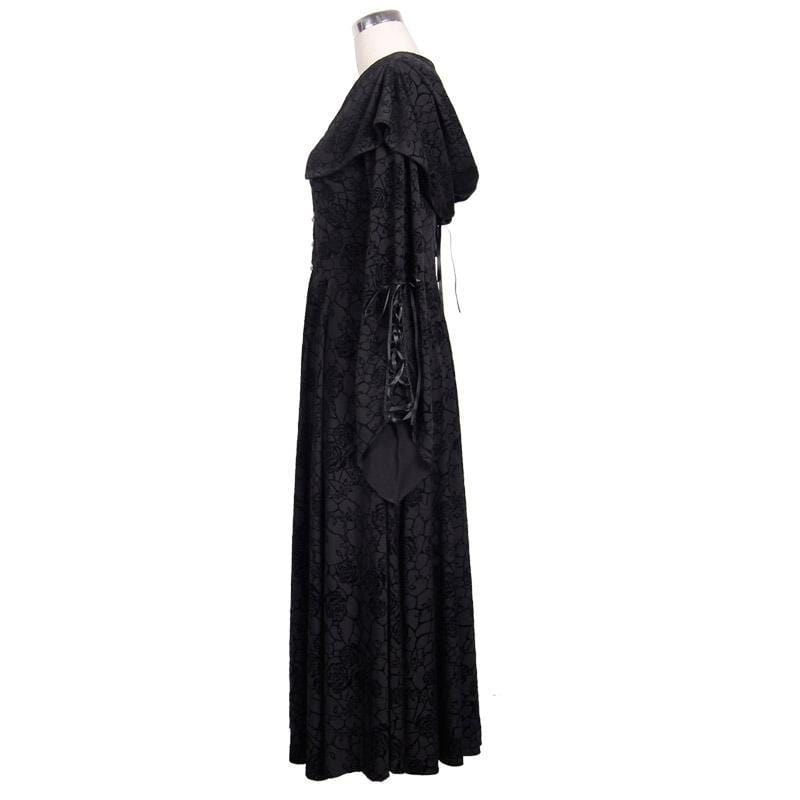 DEVIL FASHION Women's Vintage Midi Dress with Bertha Collar