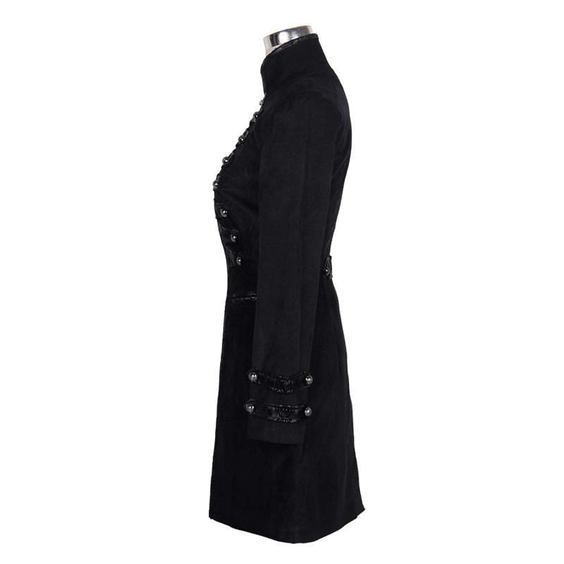 DEVIL FASHION Women's Vintage Military style coat