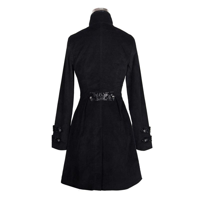 DEVIL FASHION Women's Vintage Military style coat