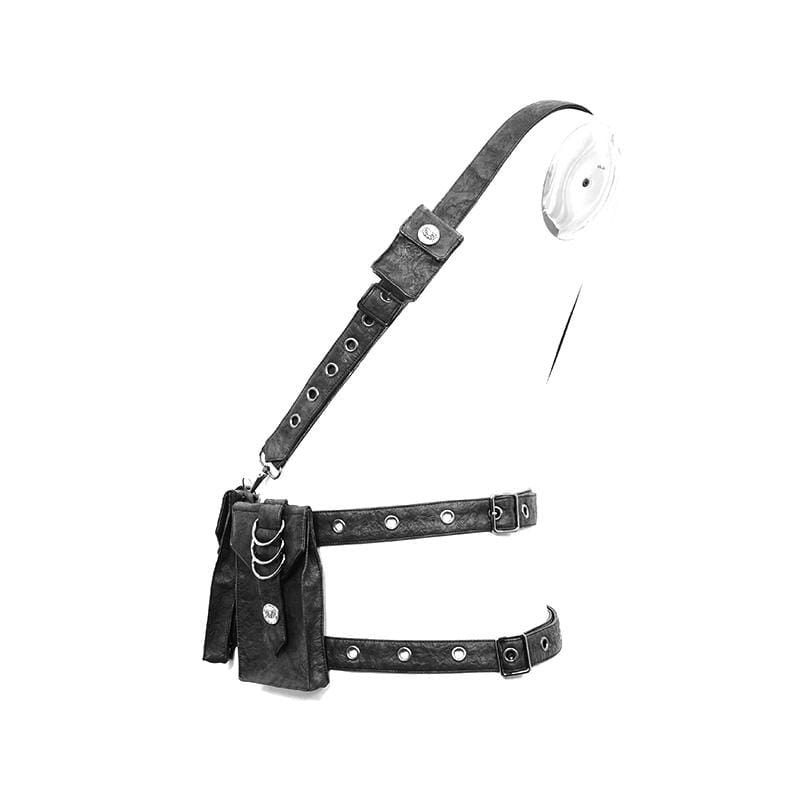 Men's Punk Eyelets Body Harnesses With Two Pockets