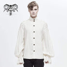 DEVILFASHION Men's Vintage Gorgeous Rococo Puff Sleeved Ruffles Shirts