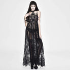 EVA LADY Women's All Lace Long Goth Dress
