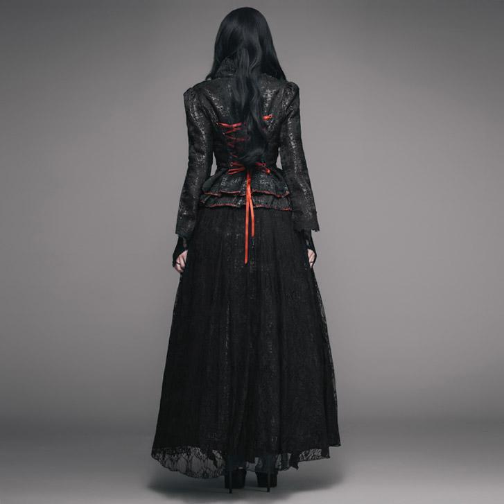 Women's Basque Style Goth Punk Lace Gown