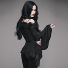 EVA LADY Women's Embellished Gothic Punk Top