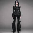 EVA LADY Women's Embellished Gothic Punk Top