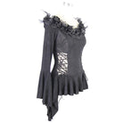 EVA LADY Women's Embellished Gothic Punk Top