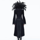 Women's Feathered Collar Gothic Tailcoat