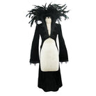 Women's Feathered Collar Gothic Tailcoat
