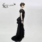 EVA LADY Women's Gorgeous Sheer Floral Lace Ruffled Fitted Corsets With Detachable Hem