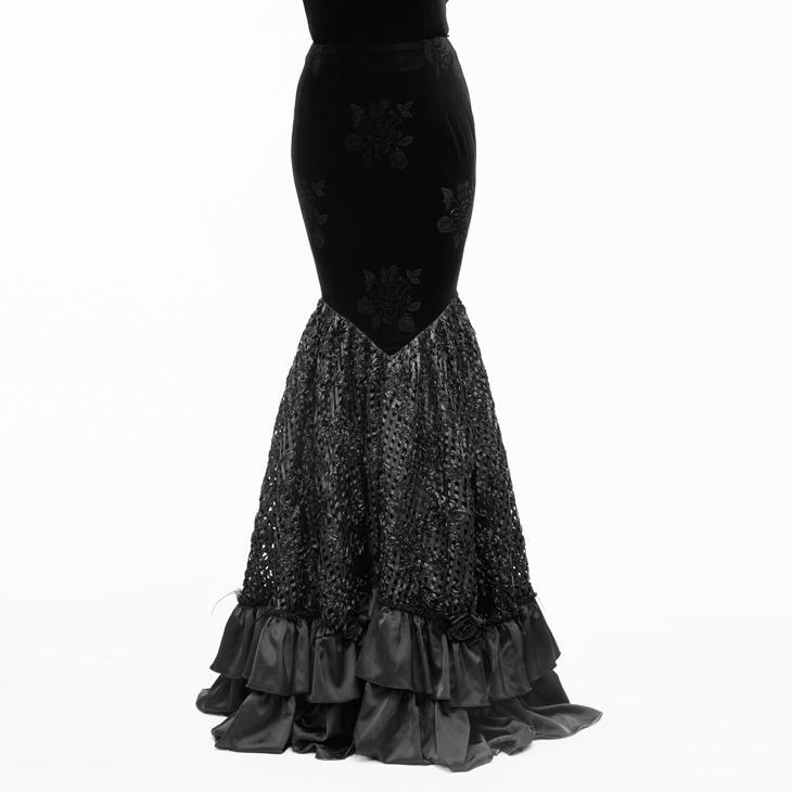 Women's Goth Fishtail Skirt