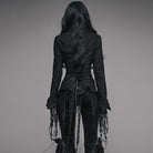 Women's Goth Fitted Blouse Black