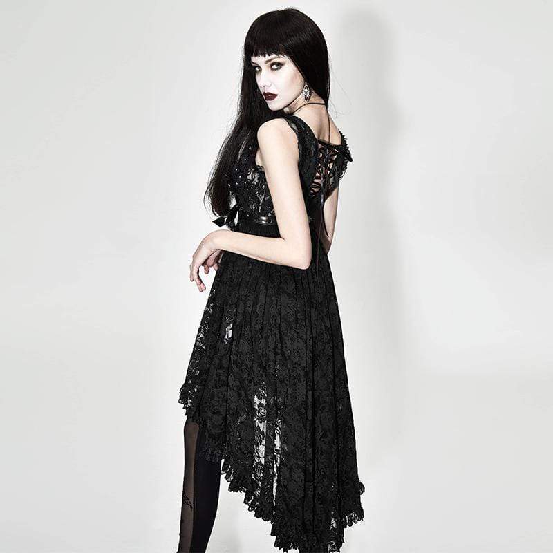 Women's Goth Lace Over Dress