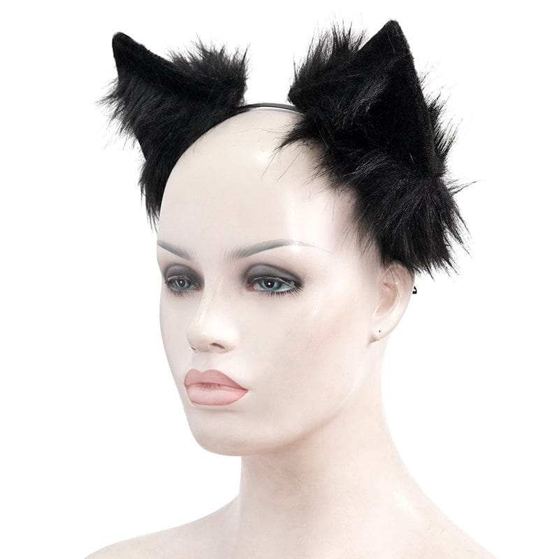EVA LADY Women's Gothic Bunny Ears Headband Black