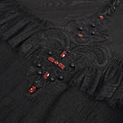 EVA LADY Women's Gothic Cape Sleeved Lace Ruffles Shirt