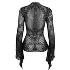 EVA LADY Women's Gothic Cutout Flare Sleeved Lace Shirt