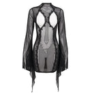 EVA LADY Women's Gothic Cutout Flare Sleeved Sexy Sheer Nightgown