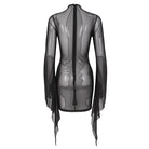 EVA LADY Women's Gothic Cutout Flare Sleeved Sexy Sheer Nightgown