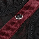 EVA LADY Women's Gothic Double Color Puff Sleeved Ruffled Lace Shirt