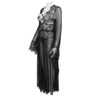 EVA LADY Women's Gothic Flare Sleeved Backless Sheer Sexy Nightgown