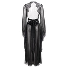 EVA LADY Women's Gothic Flare Sleeved Backless Sheer Sexy Nightgown