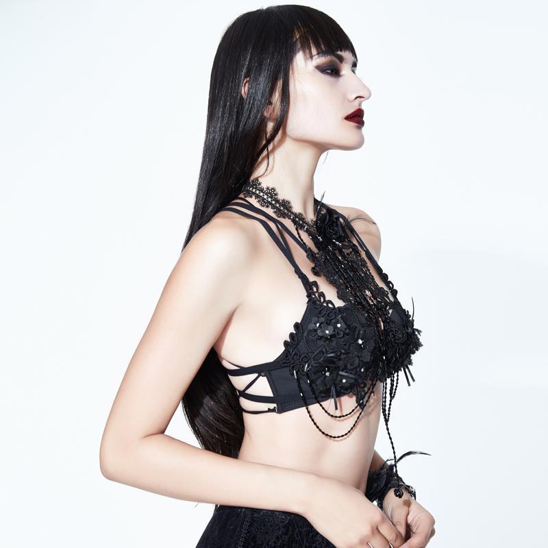 Women's Gothic Flower & Lace Harness