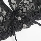 EVA LADY Women's Gothic Halterneck Lace Bra Lingerie Set