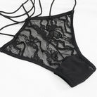 EVA LADY Women's Gothic Halterneck Lace Bra Lingerie Set