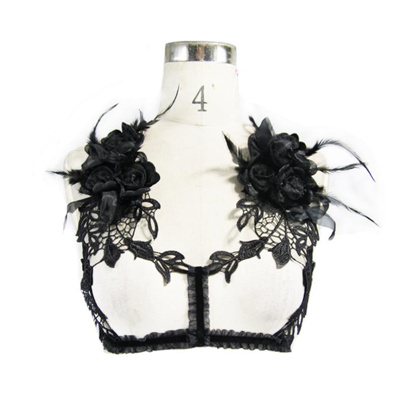 Women's Gothic Lace Chest Harness