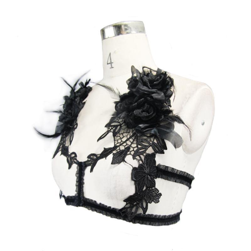 Women's Gothic Lace Chest Harness