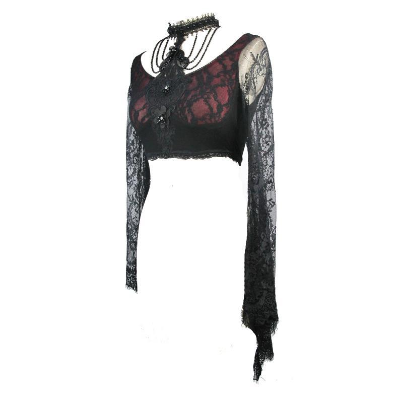 Women's Gothic Lace Full Sleeve Top