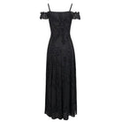 EVA LADY Women's Gothic Off Shoulder Side Slit Floral Lace Maxi Dress