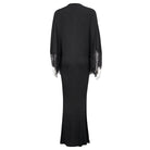 EVA LADY Women's Gothic Plunging Floral Embroidered Lace Splice Dress