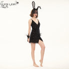 EVA LADY Women's Gothic Plunging Floral Lace Nightgown