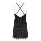 EVA LADY Women's Gothic Plunging Floral Lace Nightgown